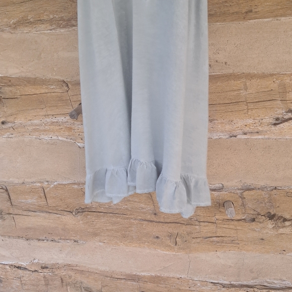 Jodifl Gray Lace & Ruffle Trimmed Racerback Rayon Midi Dress Size Large - Picture 3 of 8